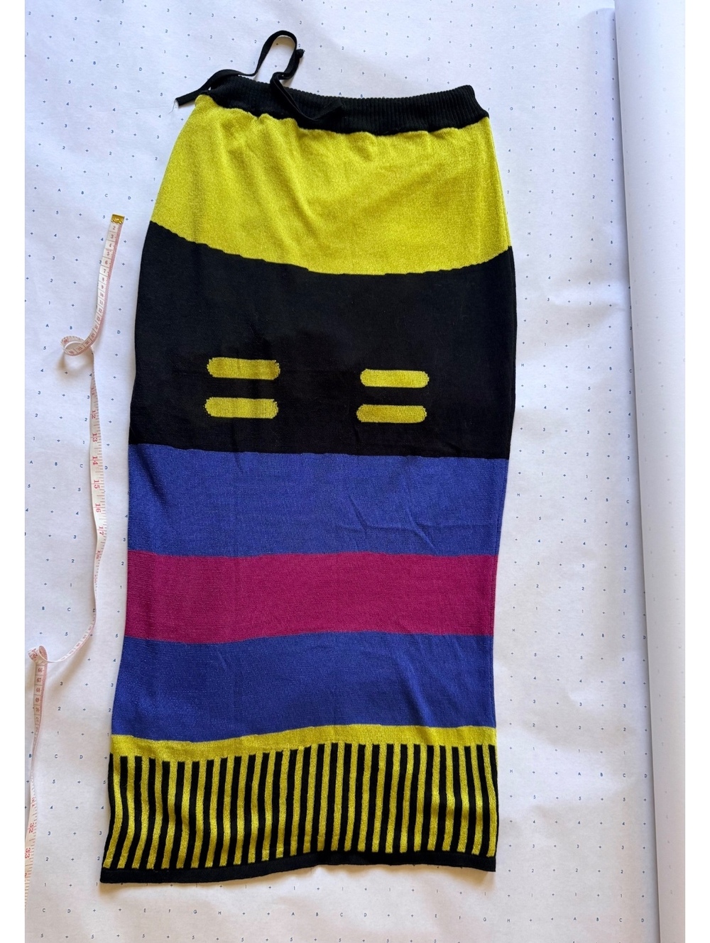 Vivienne Westwood Anglomania Striped Color Block Knit Maxi Skirt L Archive - Picture 3 of 8
